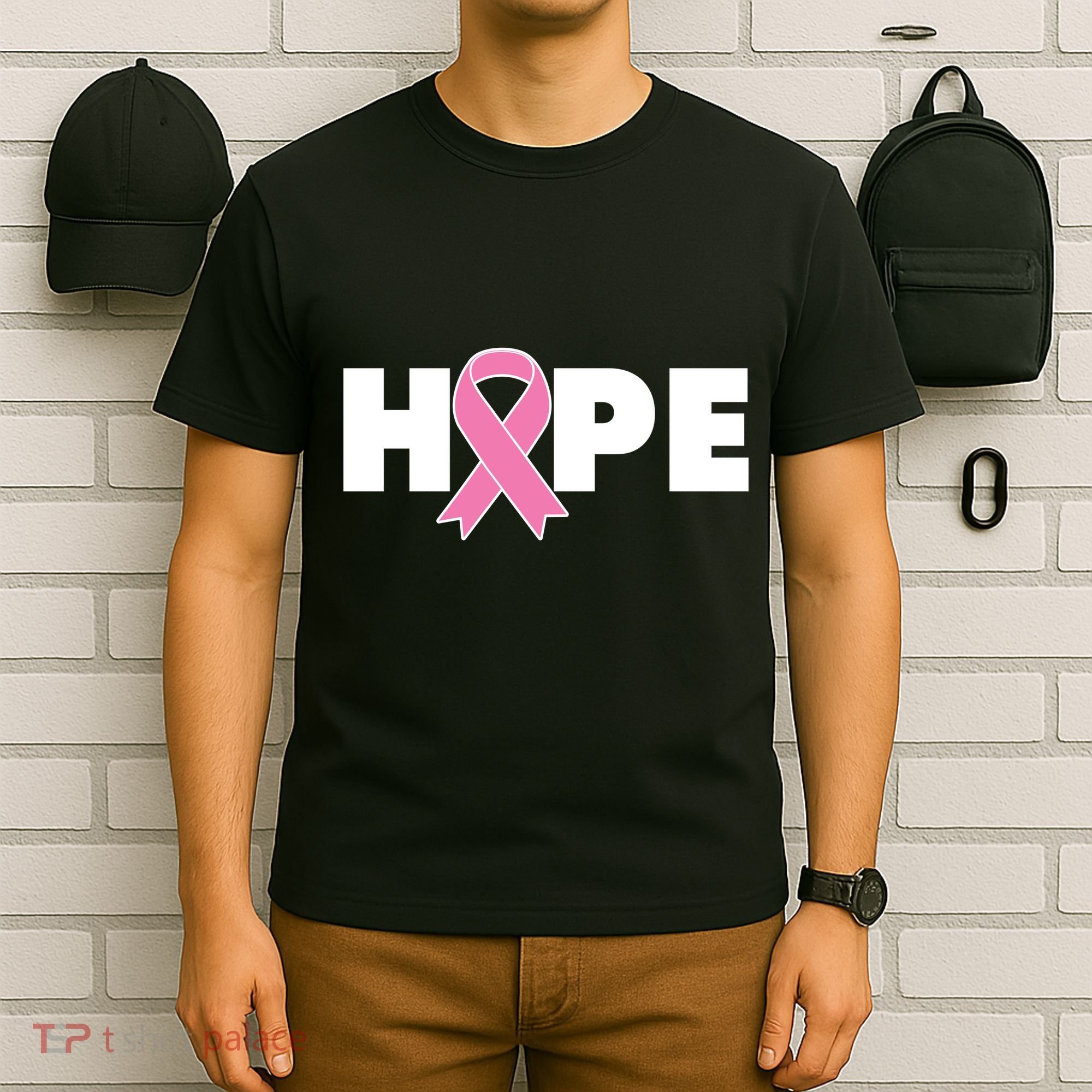 Hope Breast Cancer Awareness Ribbon T-Shirt