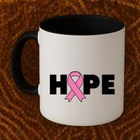 Hope Breast Cancer Awareness Ribbon Coffee Mug thumb 2
