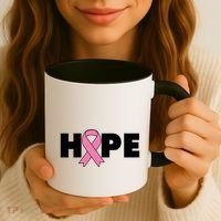 Hope Breast Cancer Awareness Ribbon Coffee Mug thumb 3