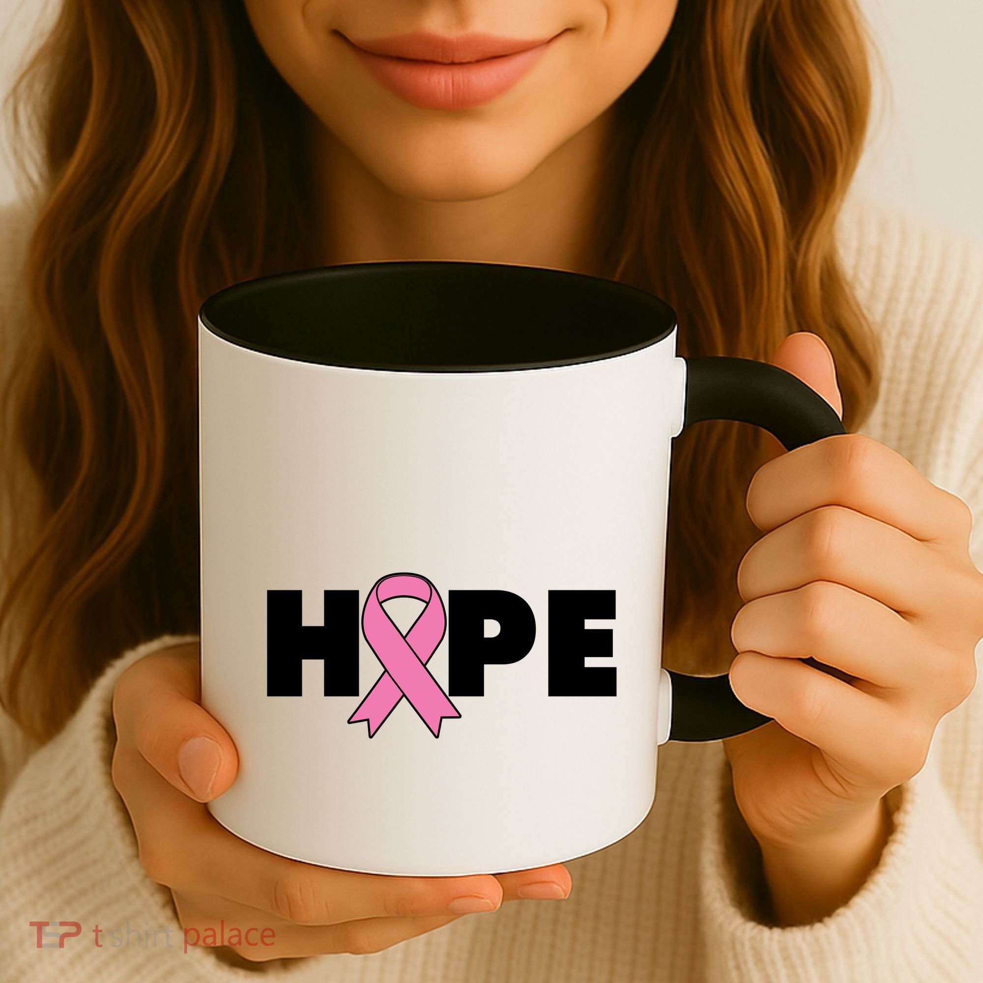 Hope Breast Cancer Awareness Ribbon Coffee Mug