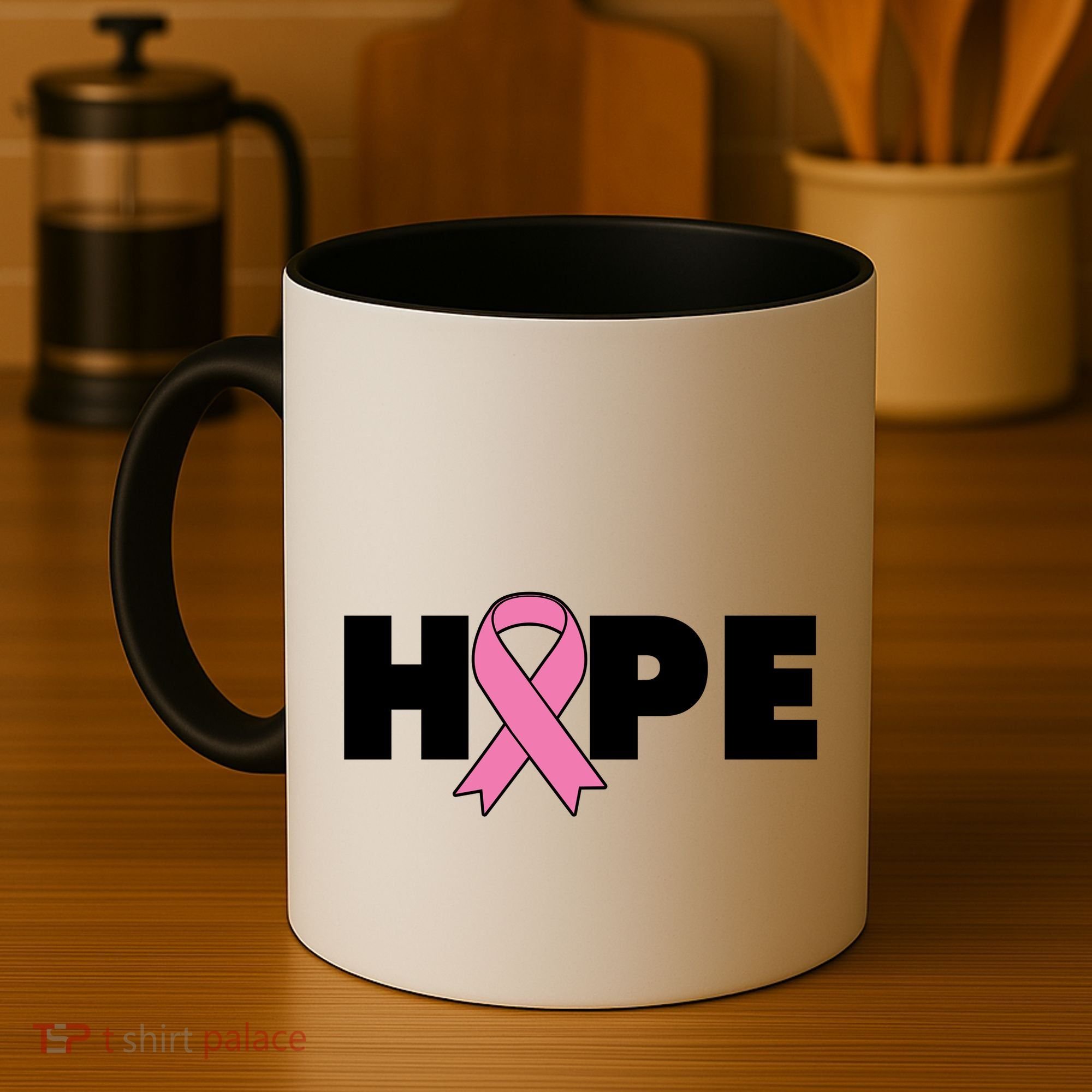 Hope Breast Cancer Awareness Ribbon Coffee Mug
