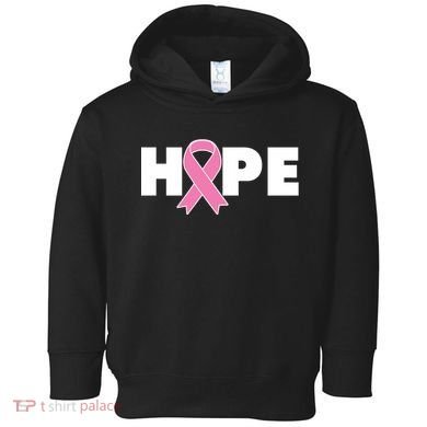 Hope Breast Cancer Awareness Ribbon Toddler Hoodie