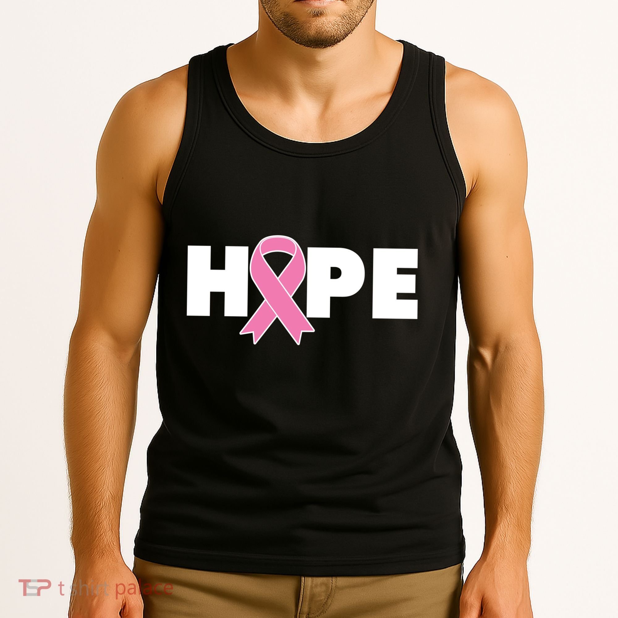 Hope Breast Cancer Awareness Ribbon Tank Top