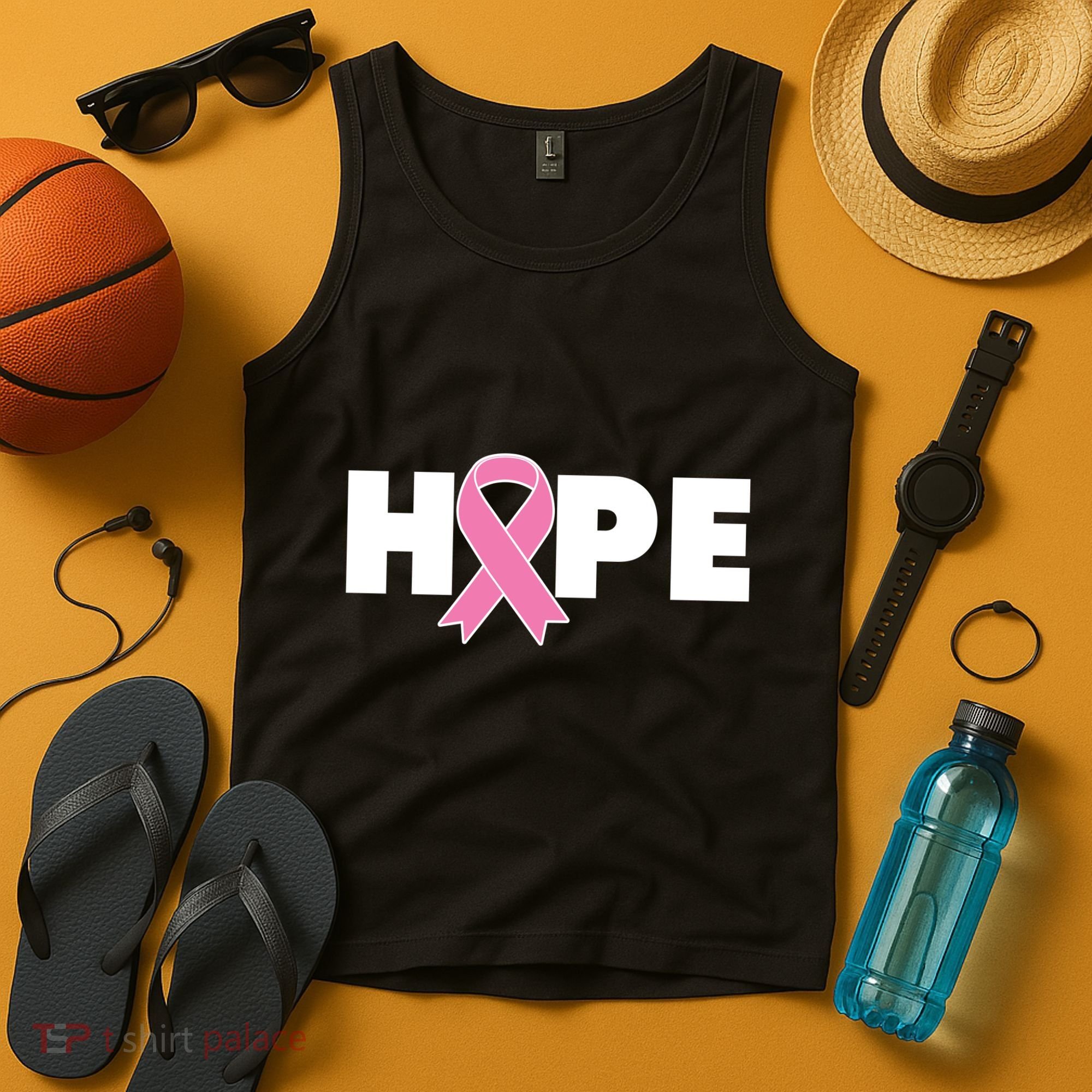 Hope Breast Cancer Awareness Ribbon Tank Top