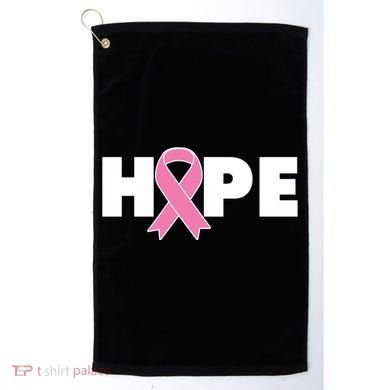 Hope Breast Cancer Awareness Ribbon Golf Towel