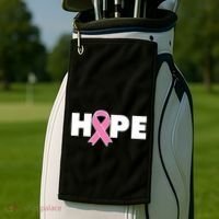 Hope Breast Cancer Awareness Ribbon Golf Towel thumb 2