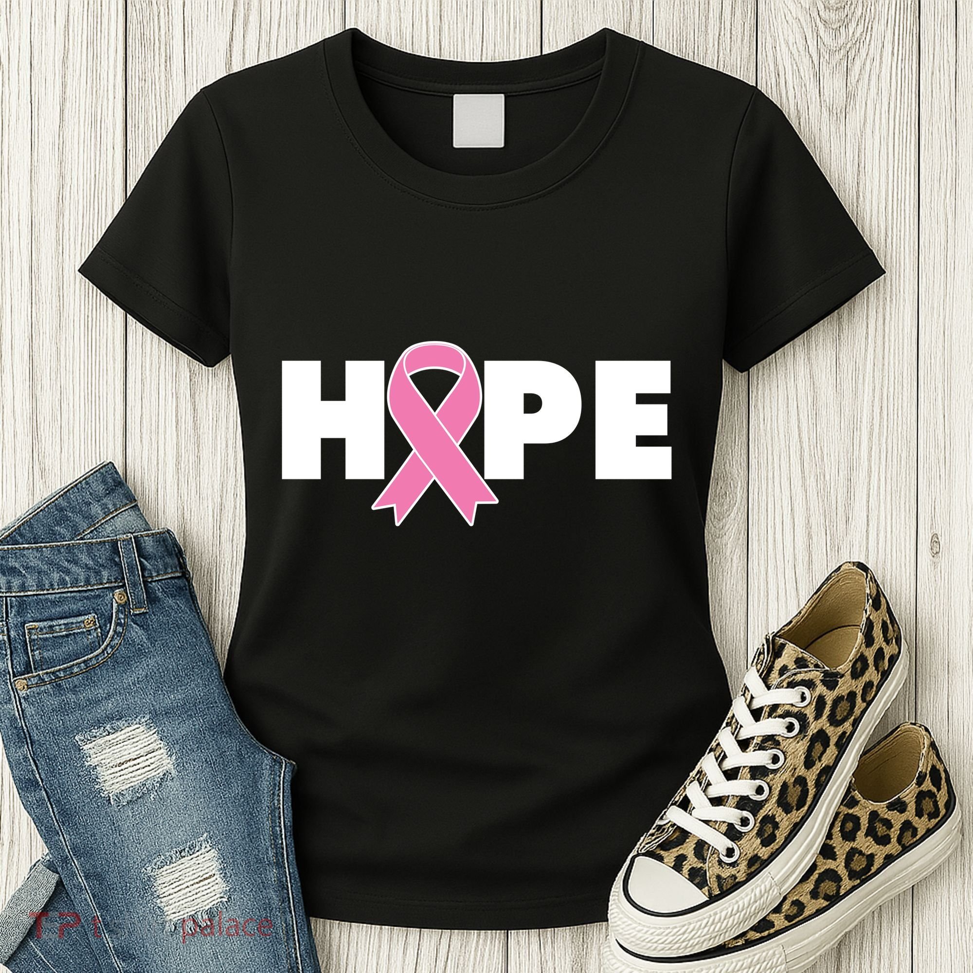 Hope Breast Cancer Awareness Ribbon Women's T-Shirt
