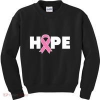 Hope Breast Cancer Awareness Ribbon Kids Sweatshirt thumb 0