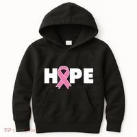 Hope Breast Cancer Awareness Ribbon Kids Hoodie thumb 0