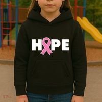 Hope Breast Cancer Awareness Ribbon Kids Hoodie thumb 3