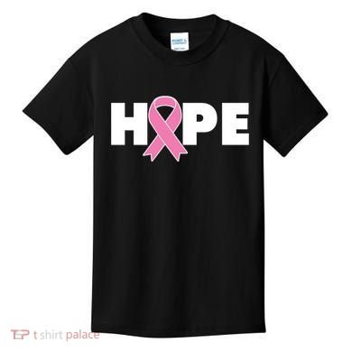 Hope Breast Cancer Awareness Ribbon Kids T-Shirt