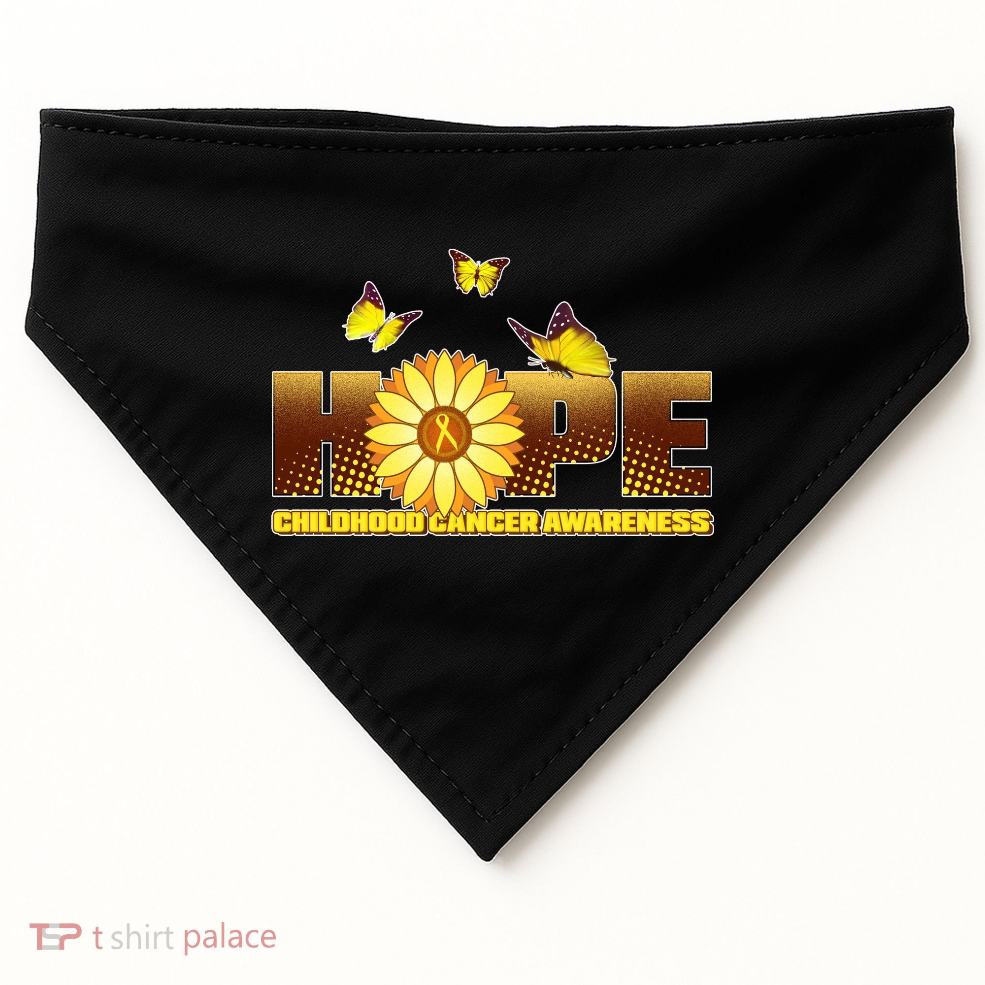 Hope Childhood Cancer Awareness USA-Made Doggie Bandana