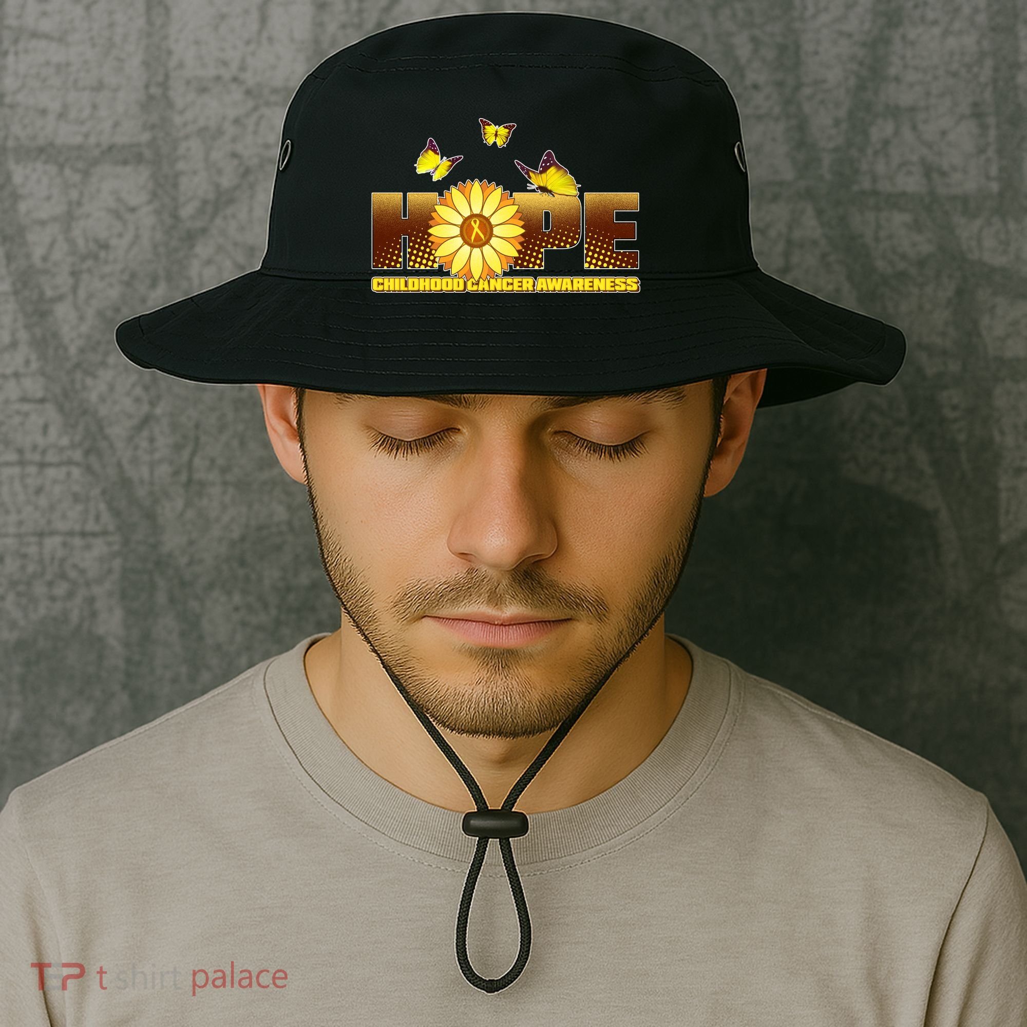 Hope Childhood Cancer Awareness Bucket Hat