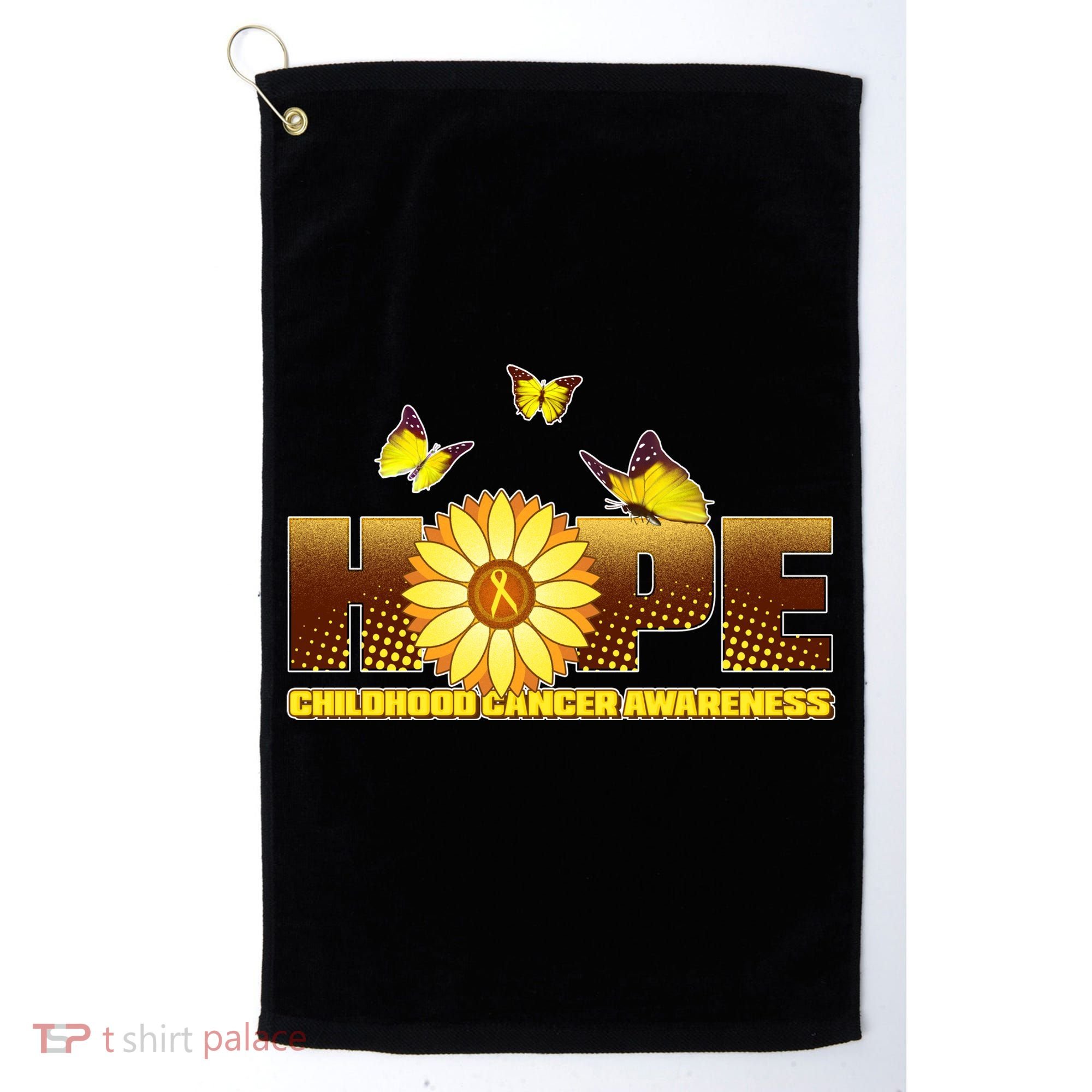 Hope Childhood Cancer Awareness Golf Towel