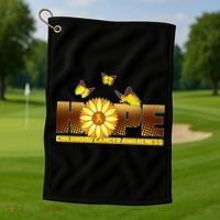 Hope Childhood Cancer Awareness Golf Towel thumb 1