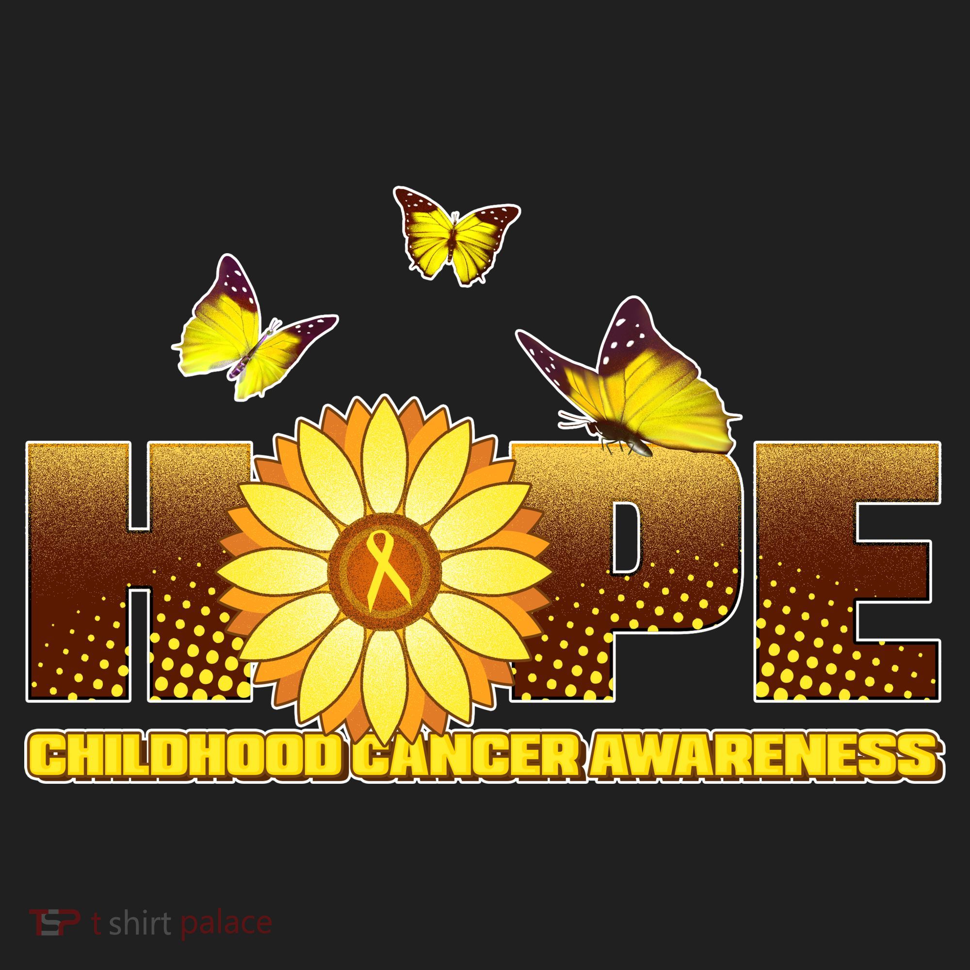 Hope Childhood Cancer Awareness Golf Towel