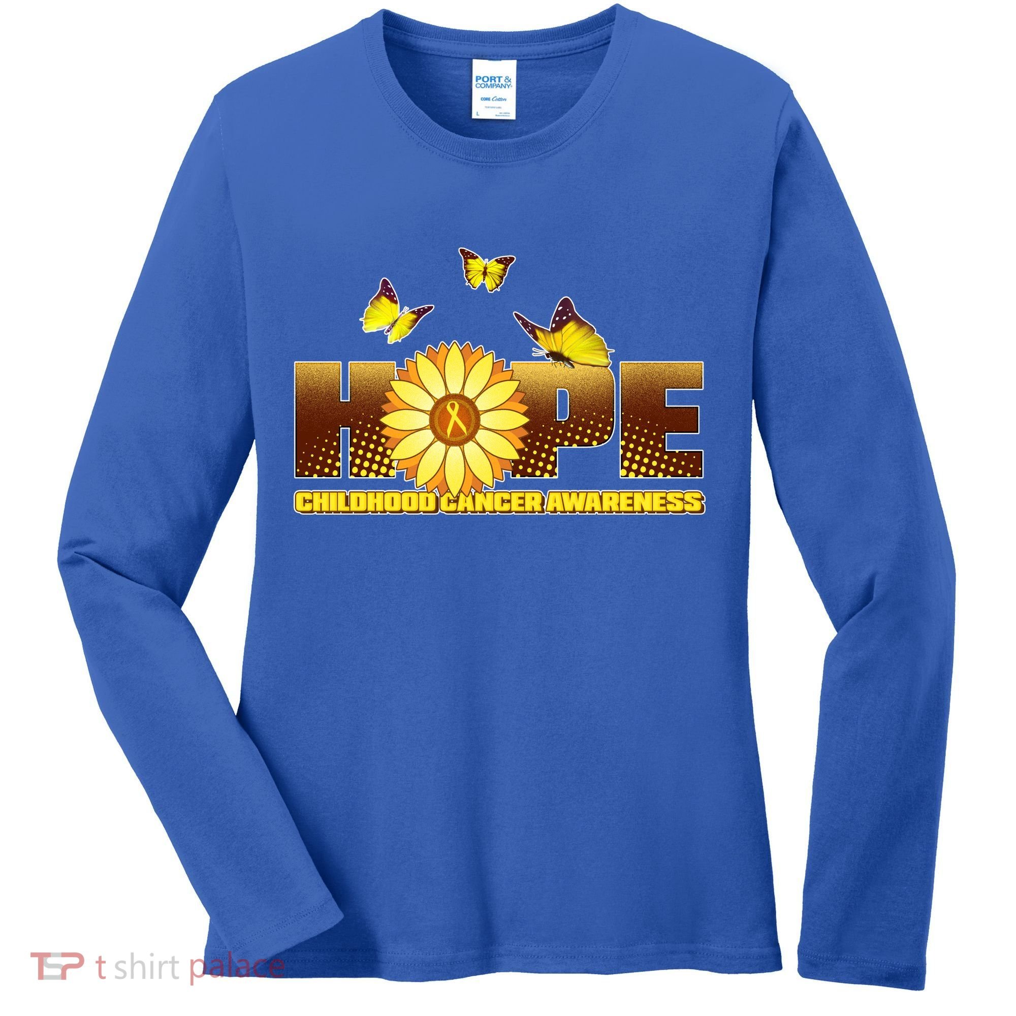 Hope Childhood Cancer Awareness Women's Long Sleeve Shirt