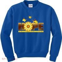 Hope Childhood Cancer Awareness Kids Sweatshirt thumb 0