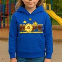 Hope Childhood Cancer Awareness Kids Hoodie thumb 3