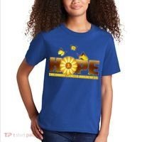 Hope Childhood Cancer Awareness Kids T-Shirt thumb 2