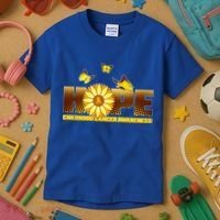 Hope Childhood Cancer Awareness Kids T-Shirt thumb 3