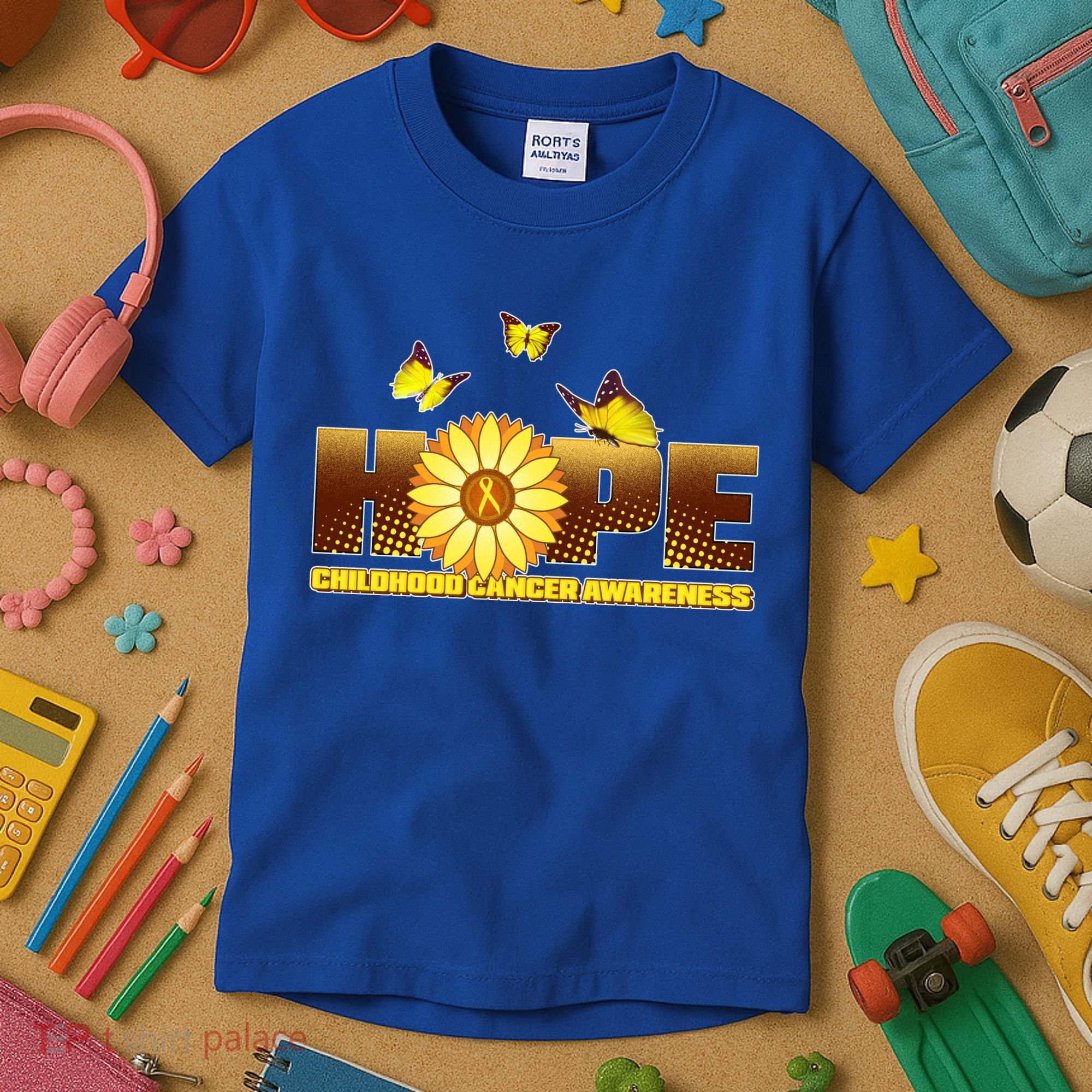 Hope Childhood Cancer Awareness Kids T-Shirt