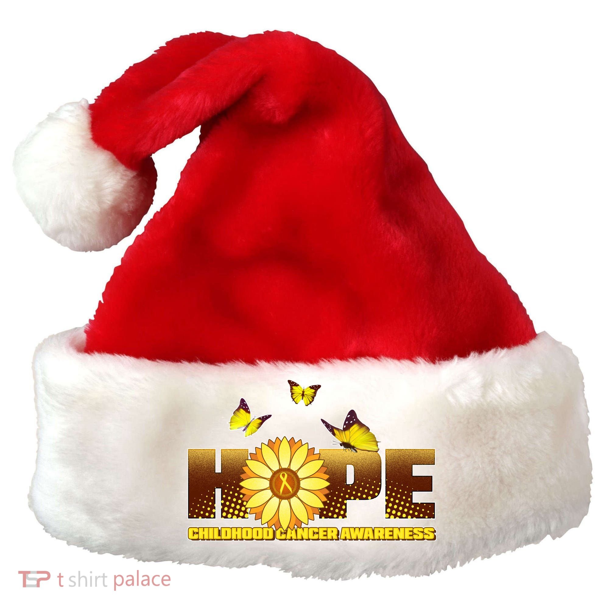 Hope Childhood Cancer Awareness Santa Hat