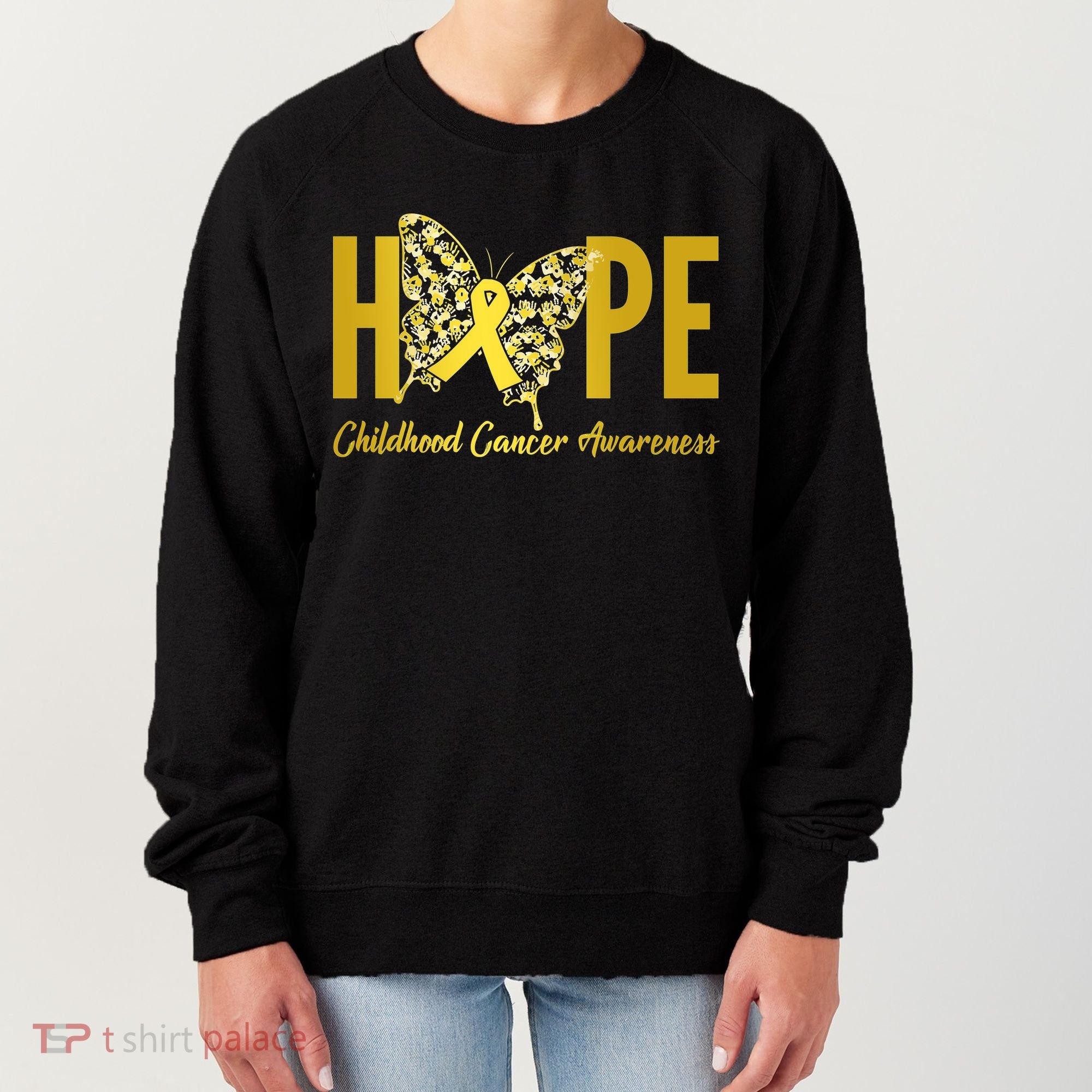 Hope Childhood Cancer Awareness Butterfly Women's Sweatshirt
