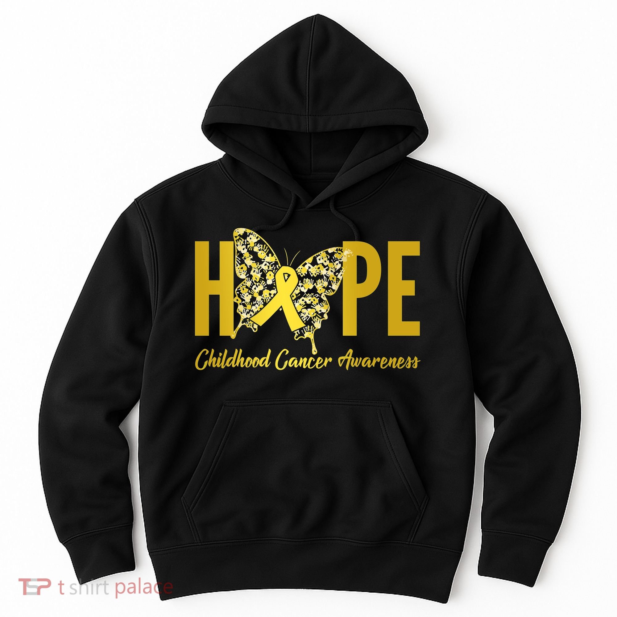 Hope Childhood Cancer Awareness Butterfly Hoodie