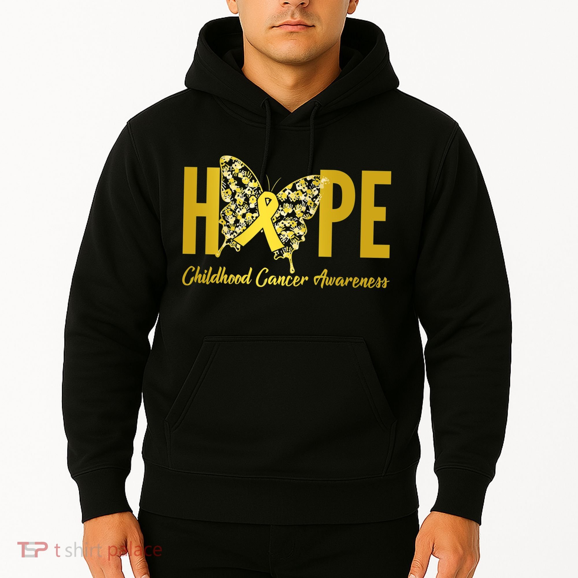 Hope Childhood Cancer Awareness Butterfly Hoodie