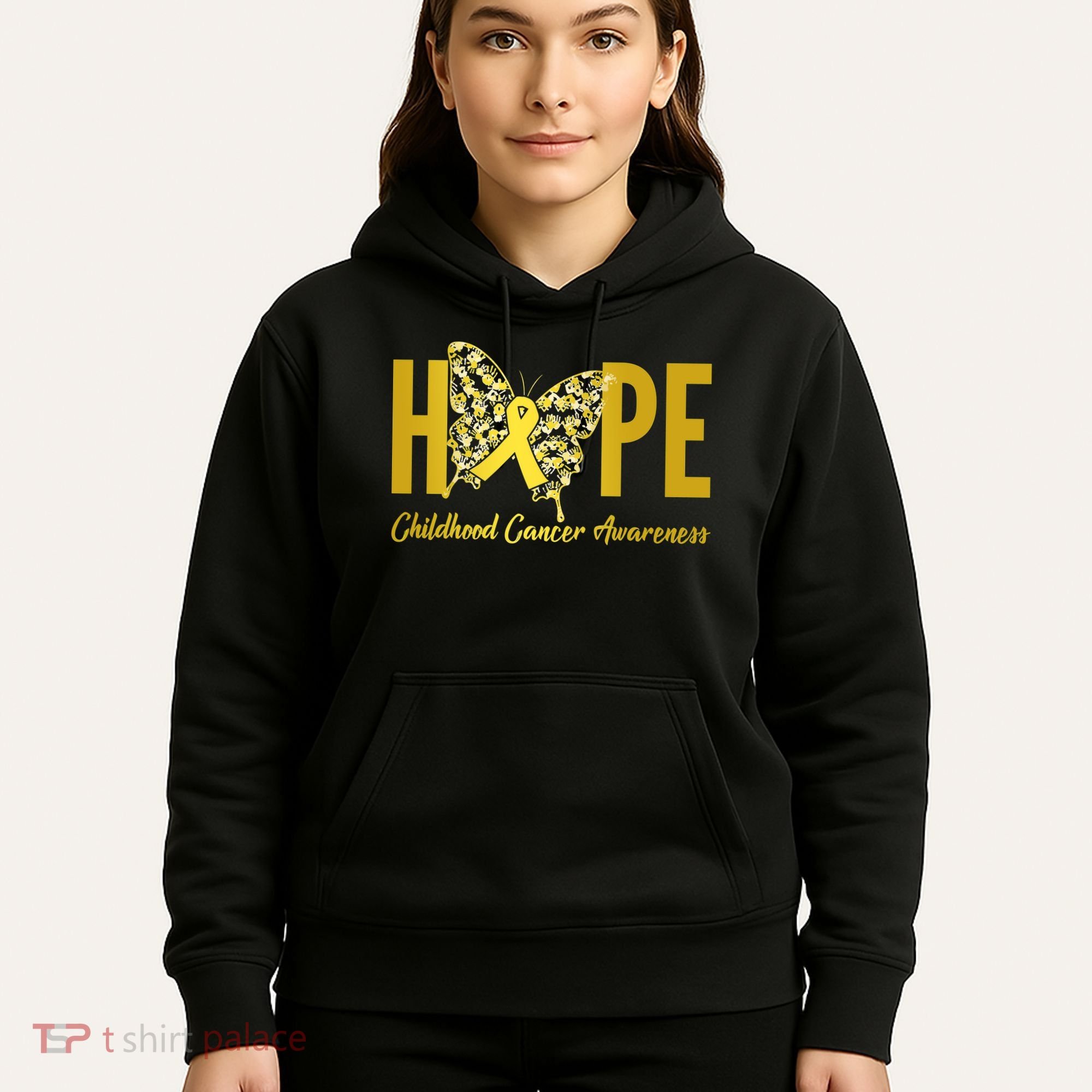 Hope Childhood Cancer Awareness Butterfly Hoodie