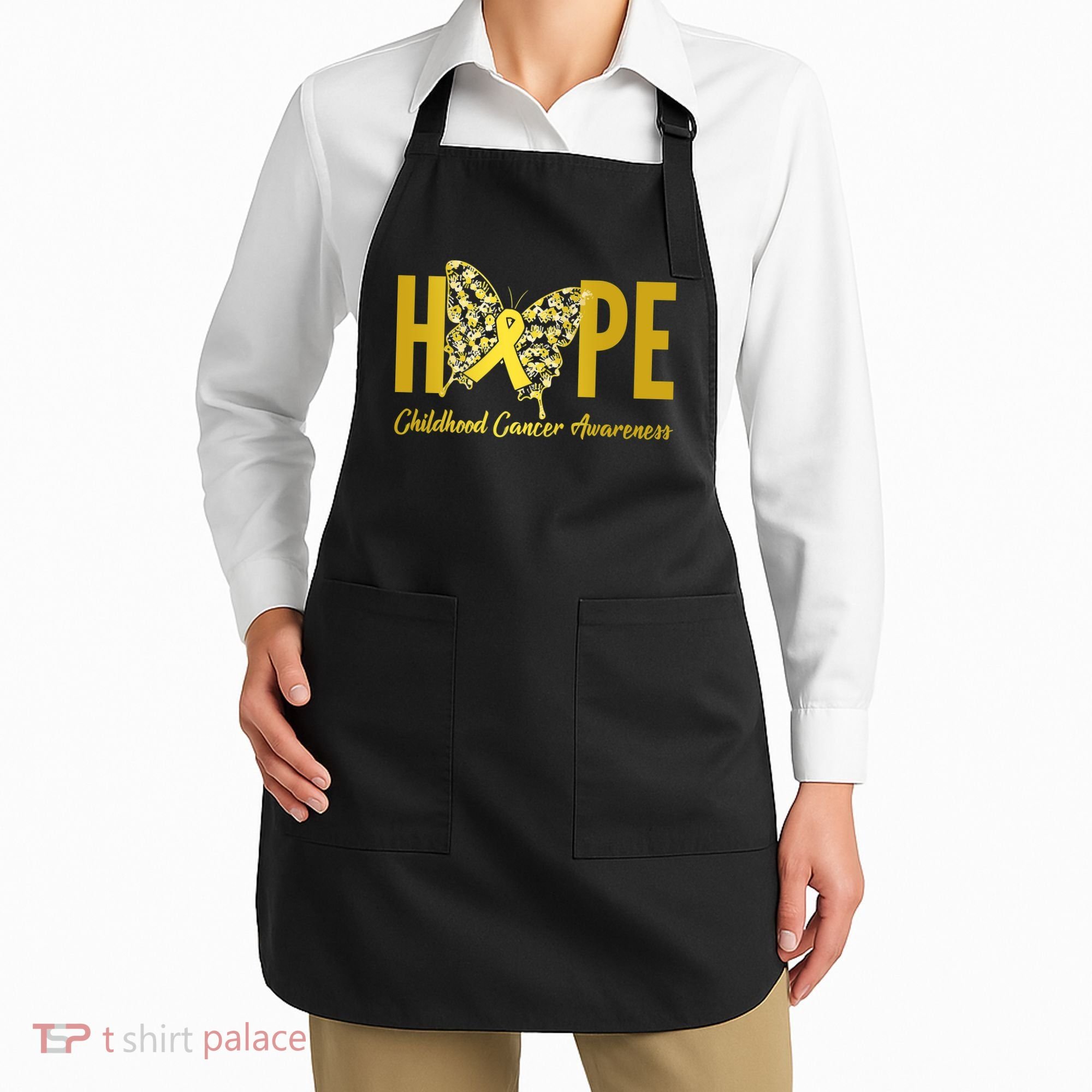 Hope Childhood Cancer Awareness Butterfly Apron