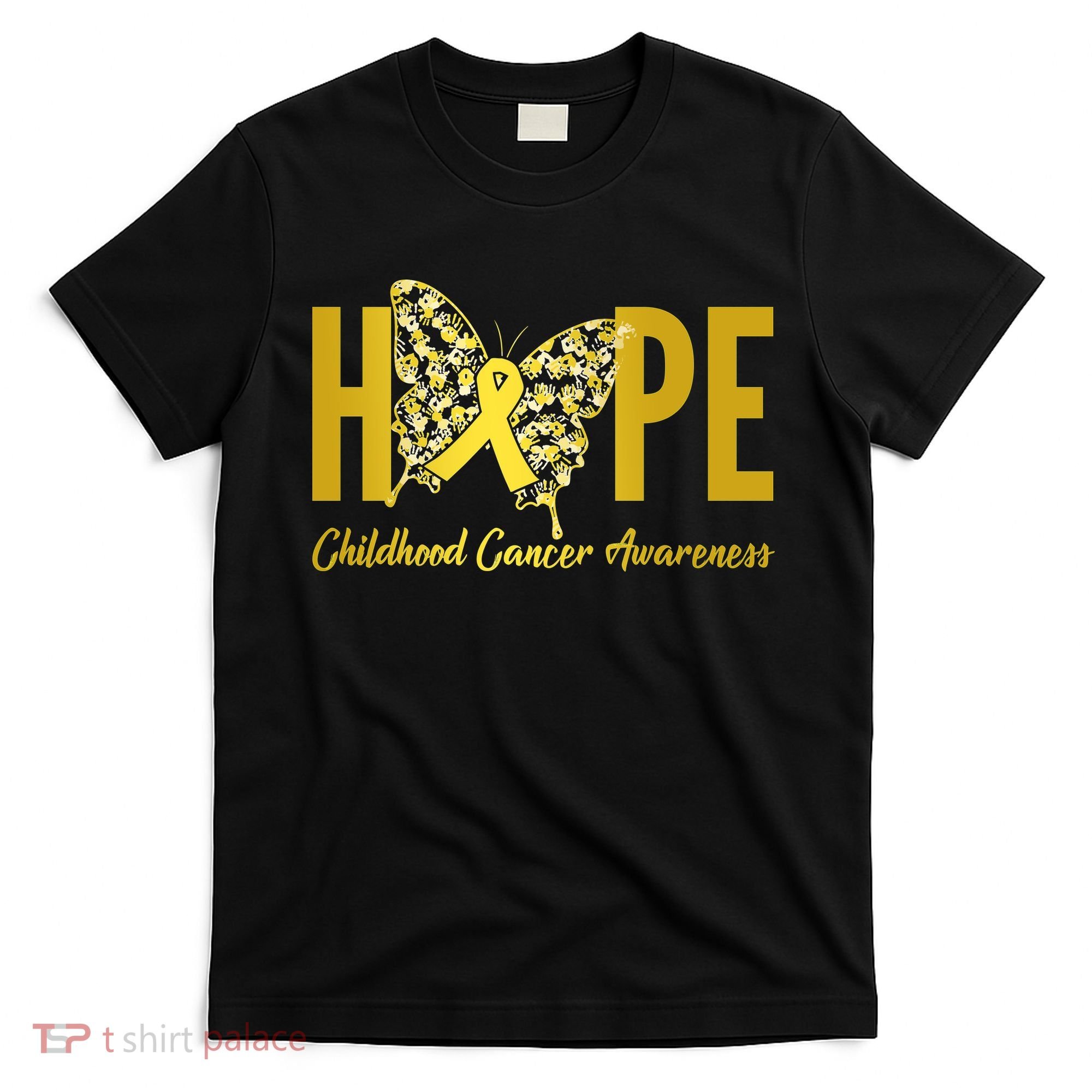 Hope Childhood Cancer Awareness Butterfly T-Shirt