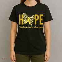 Hope Childhood Cancer Awareness Butterfly T-Shirt thumb 4