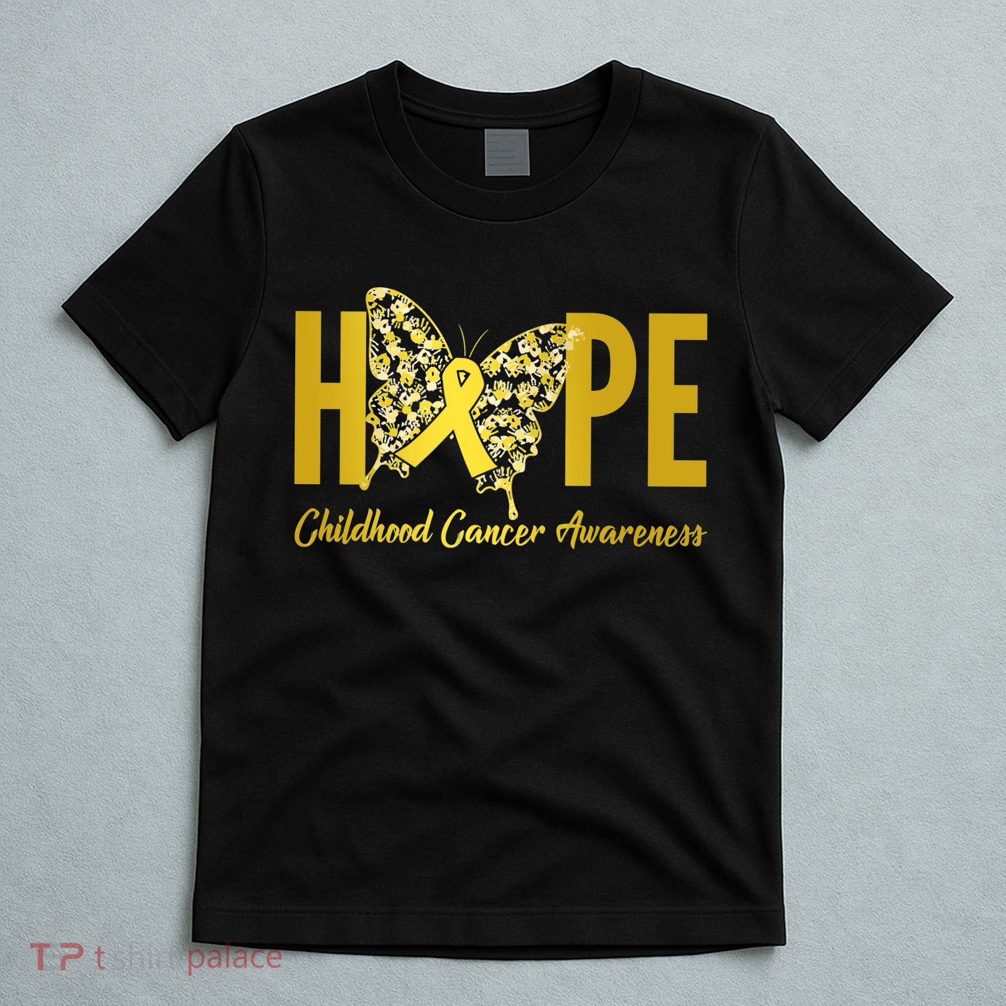 Hope Childhood Cancer Awareness Butterfly T-Shirt