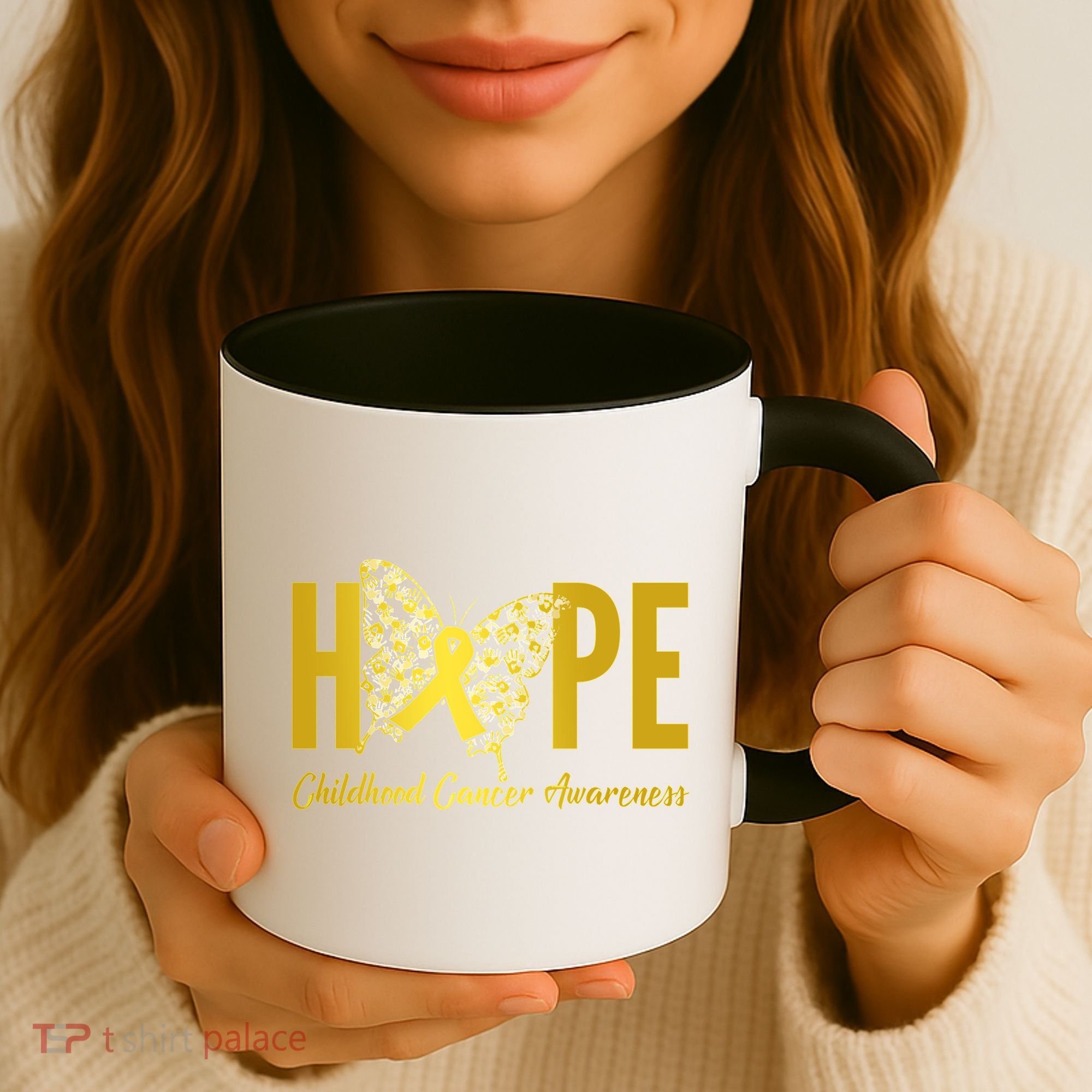 Hope Childhood Cancer Awareness Butterfly Coffee Mug