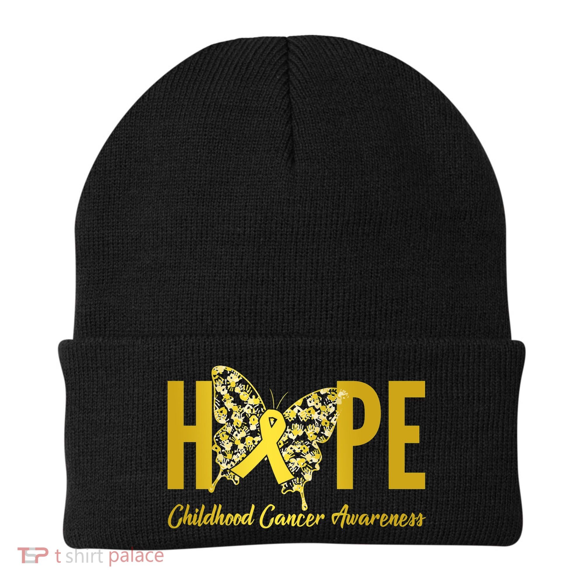 Hope Childhood Cancer Awareness Butterfly Beanie