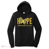Hope Childhood Cancer Awareness Butterfly Women's Hoodie thumb 0