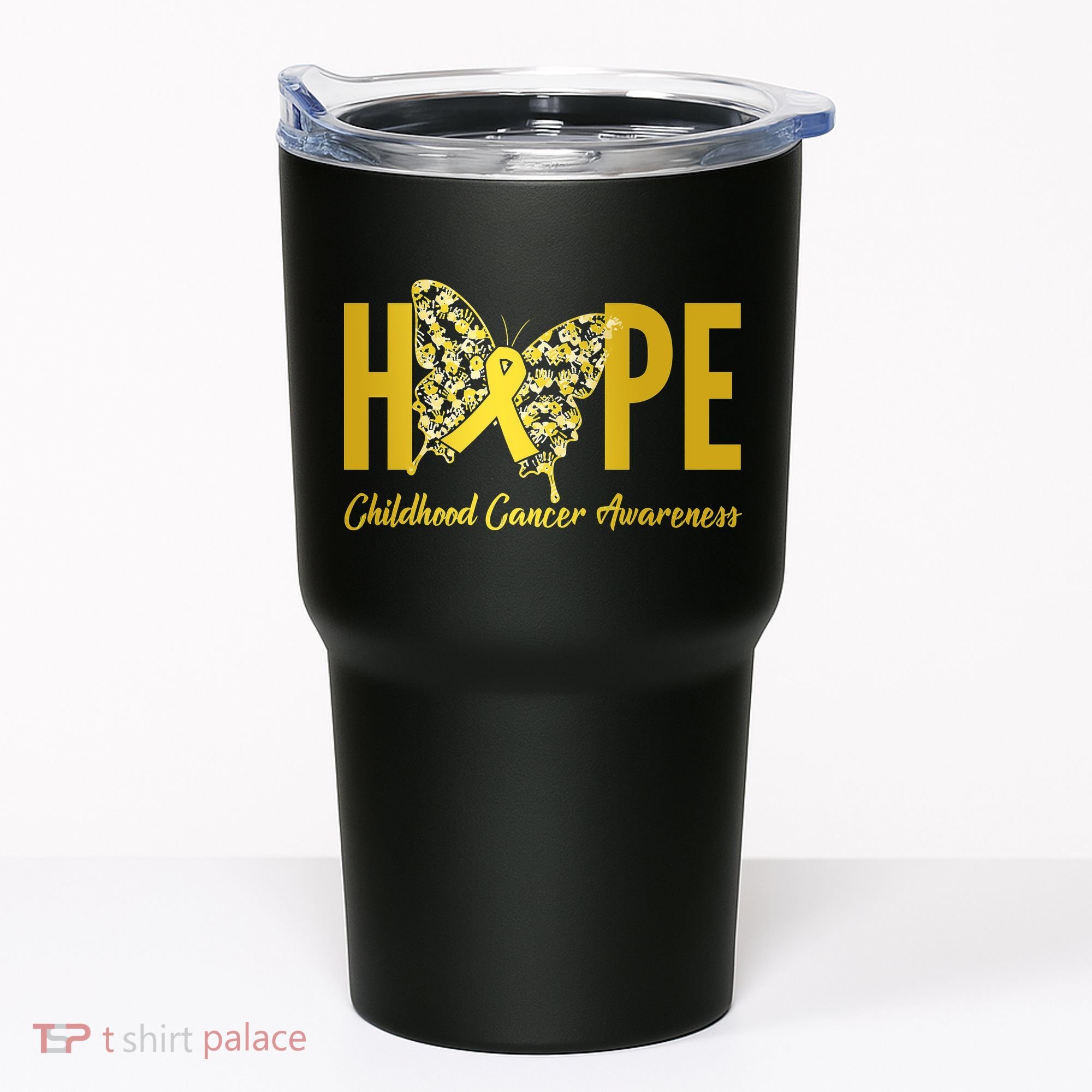 Hope Childhood Cancer Awareness Butterfly Tumbler