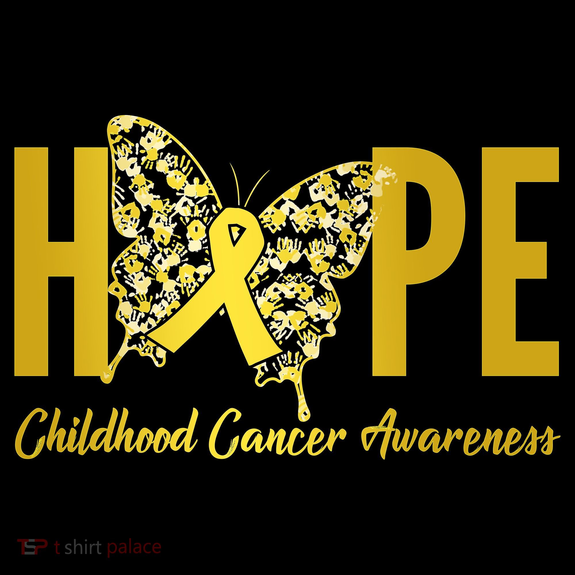 Hope Childhood Cancer Awareness Butterfly Mousepad