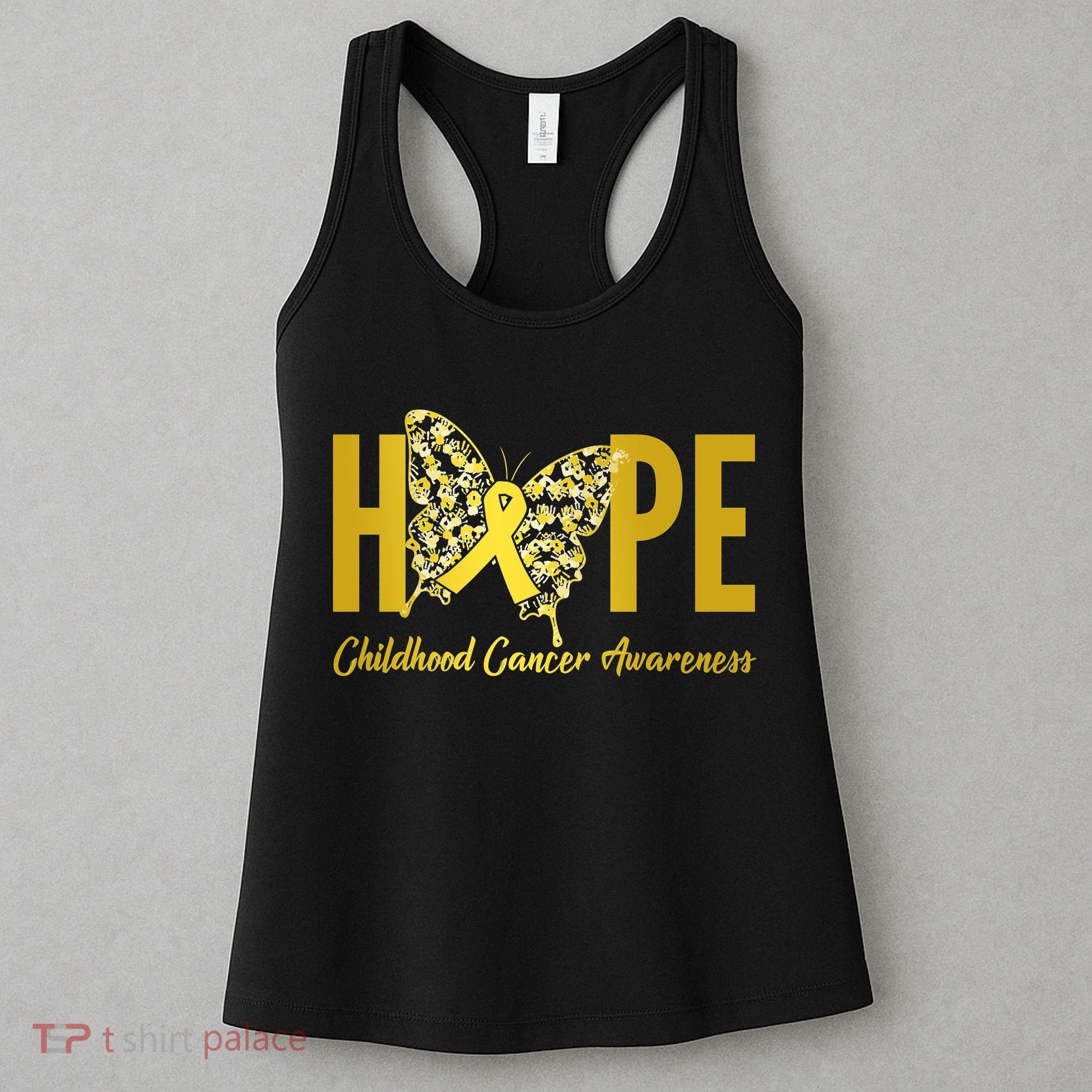 Hope Childhood Cancer Awareness Butterfly Women's Tank Top