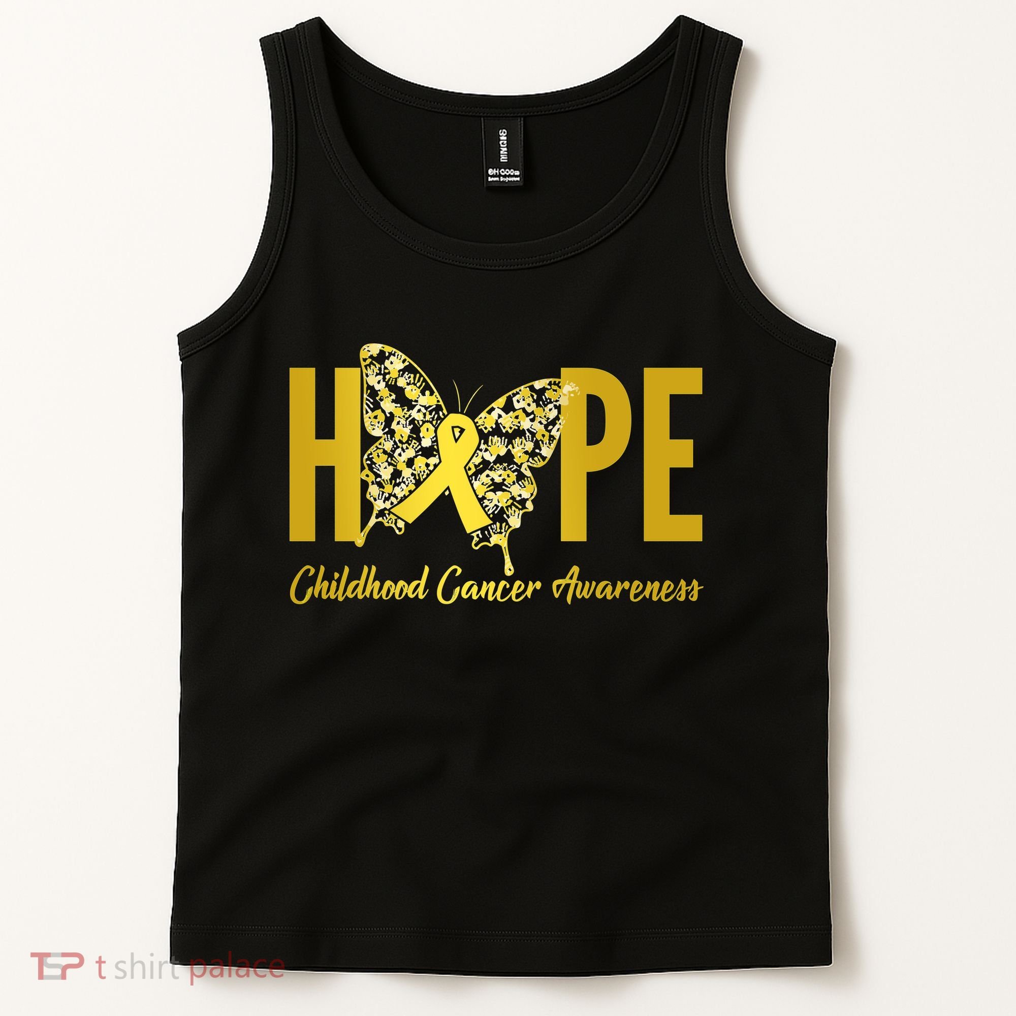 Hope Childhood Cancer Awareness Butterfly Tank Top