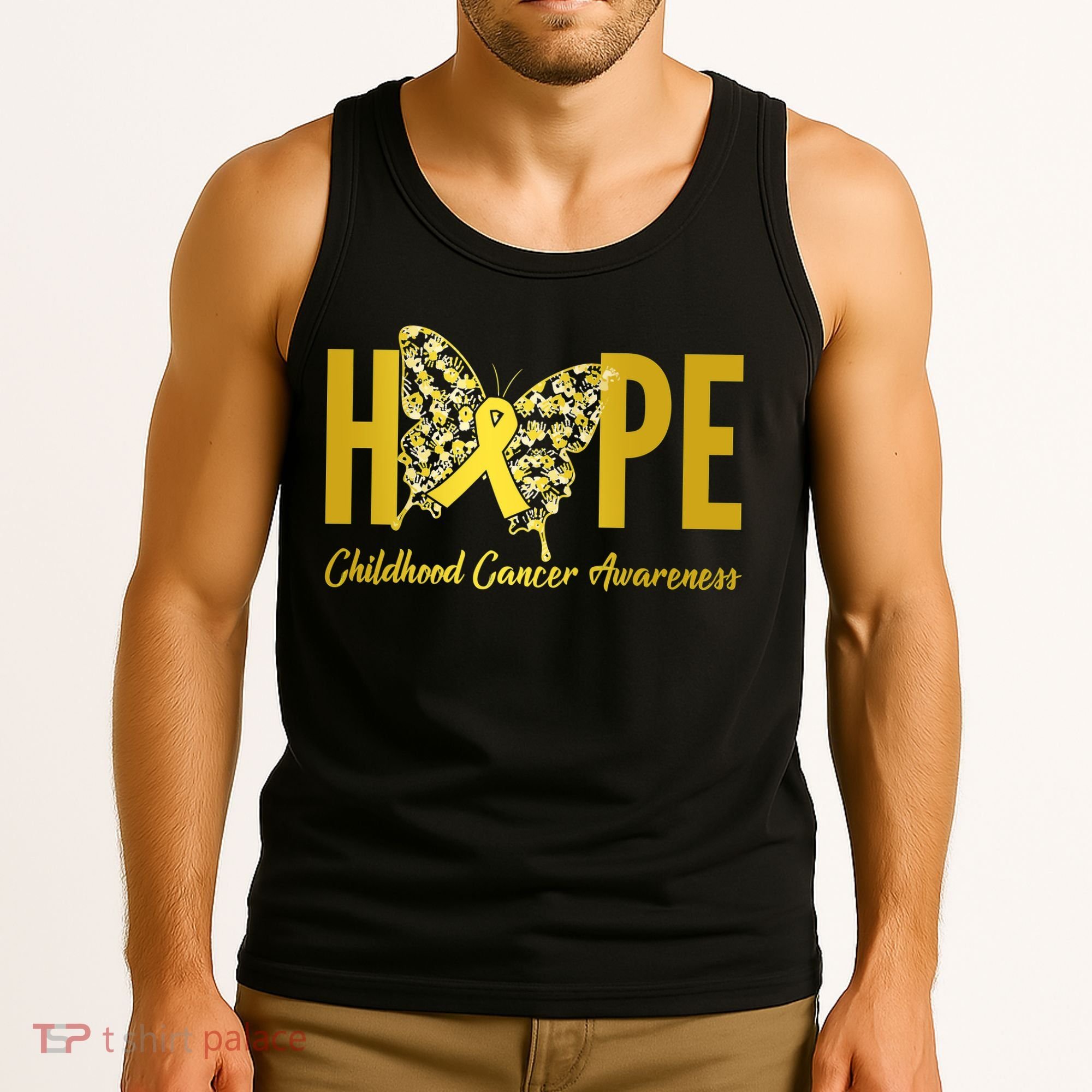 Hope Childhood Cancer Awareness Butterfly Tank Top