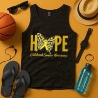 Hope Childhood Cancer Awareness Butterfly Tank Top thumb 4