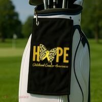 Hope Childhood Cancer Awareness Butterfly Golf Towel thumb 2