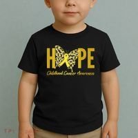 Hope Childhood Cancer Awareness Butterfly Toddler T-Shirt thumb 2