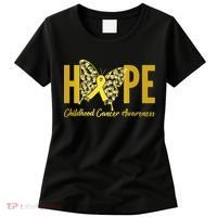 Hope Childhood Cancer Awareness Butterfly Women's T-Shirt thumb 0