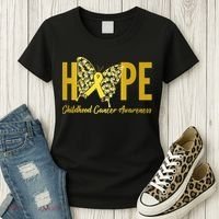Hope Childhood Cancer Awareness Butterfly Women's T-Shirt thumb 3
