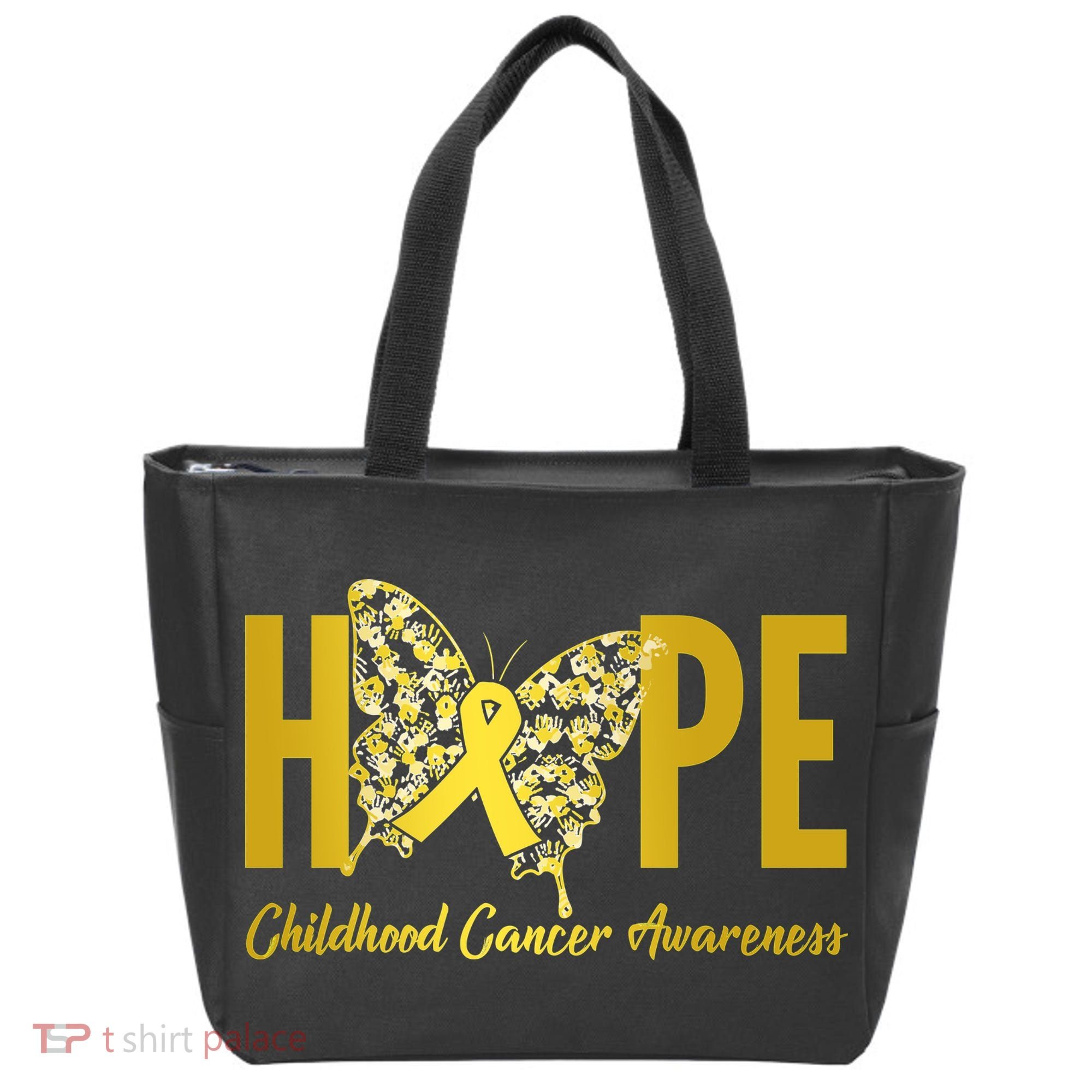 Hope Childhood Cancer Awareness Butterfly Tote Bag