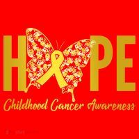Hope Childhood Cancer Awareness Butterfly Santa Hat thumb 1